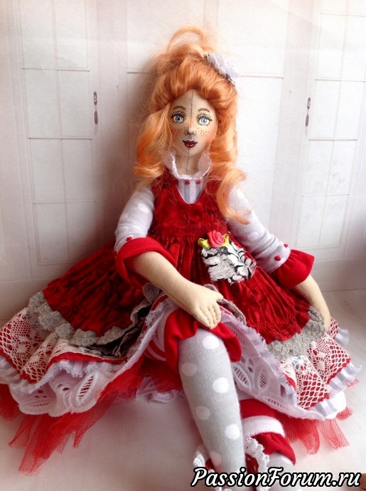 Авторская Текстильная интерьерная кукла