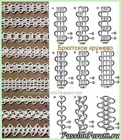 Крючок. Идеи, орнаменты из интернета.