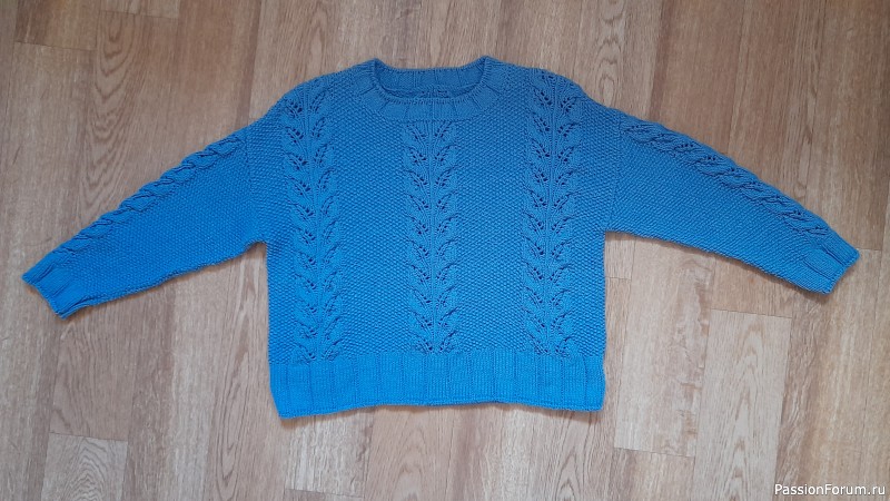 Пуловер оверсайз для девочки 7-8 лет