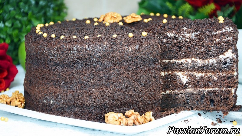 Ленивый шоколадный бисквит &laquo;Шоколад на кипятке&raquo; - Старый вкусный рецепт