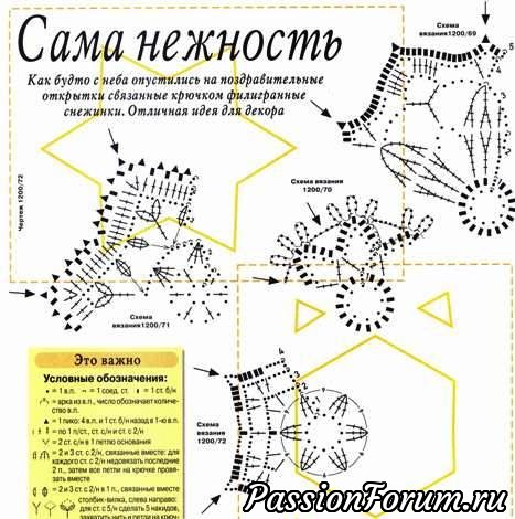 Вязаные снежинки