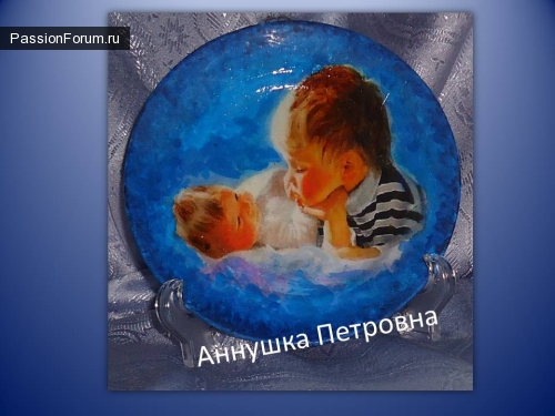 Тарелочки - декупаженки