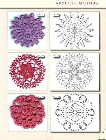 Круглые мотивы крючком