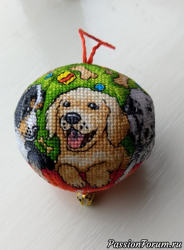 Новогодний &quot;собачий&quot; шарик