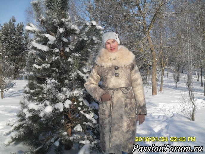 Пальто с флисом и воротником из альпаки