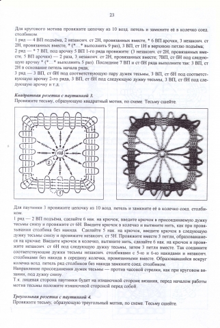 Вязание крючком по мотивам русского кружева