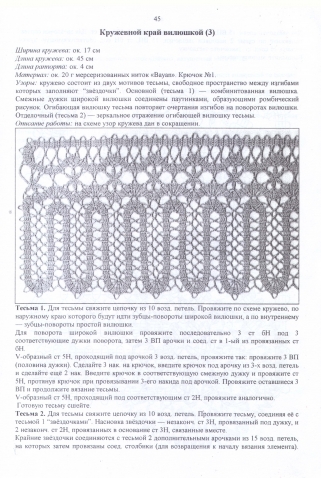 Вязание крючком по мотивам русского кружева