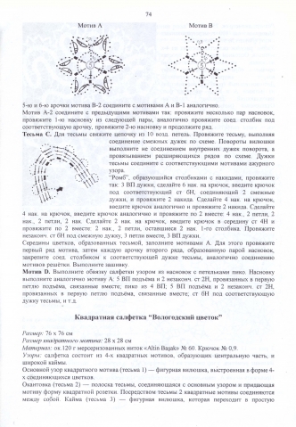 Вязание крючком по мотивам русского кружева