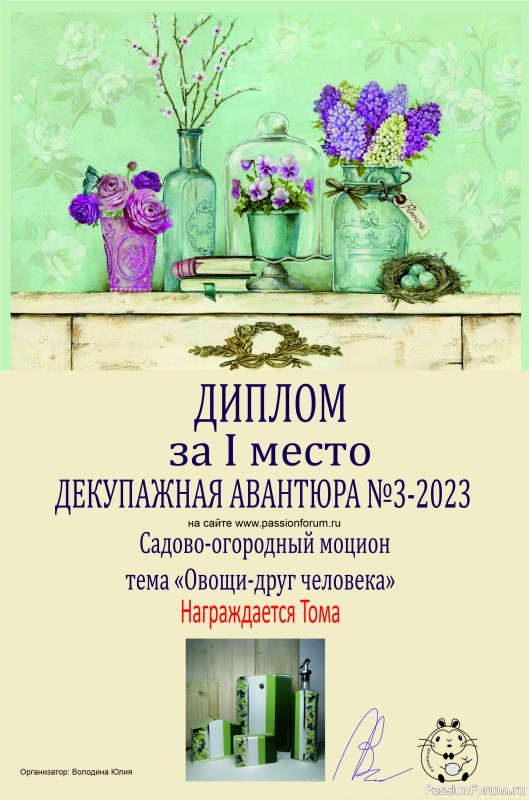 ДЕКУПАЖНАЯ АВАНТЮРА №3 2023. Тема &quot;Садово-огородный моцион&quot;. ИТОГИ!
