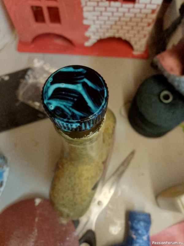 Интерьерная бутылка "Осенний лист"