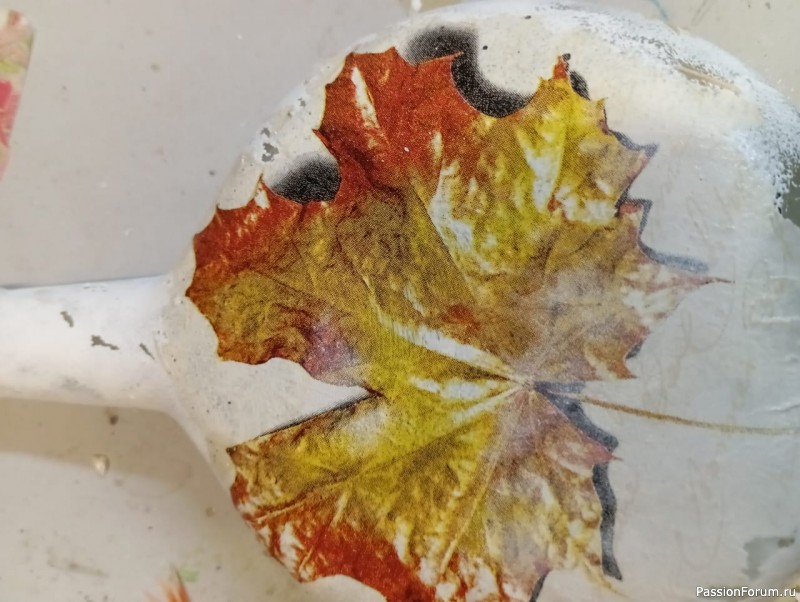 Интерьерная бутылка "Осенний лист"