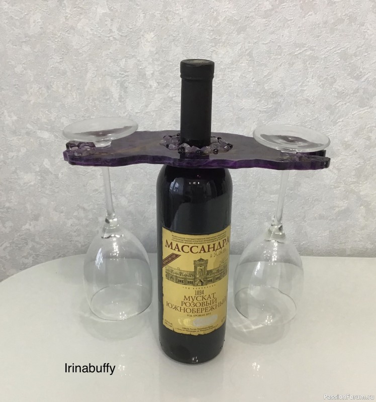 Подставка для вина и бокалов из дерева своими руками – &laquo;Романтика для двоих&raquo;, эпоксидная смола. | Декор. Работы пользователей