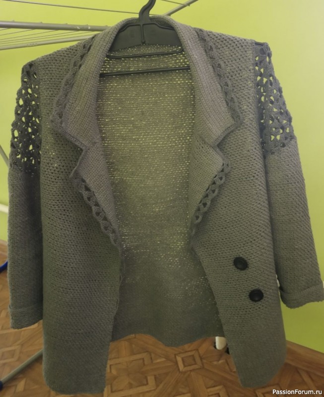 Жакет-пиджак с подкройными бочками. Сама придумала