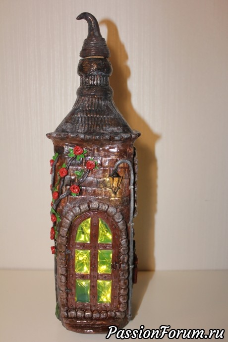 Декор стеклянных бутылок.