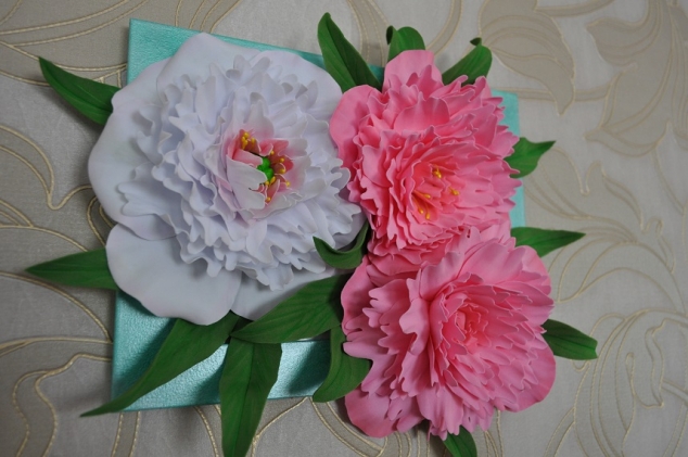 Пионы из фома.