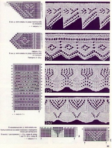 Большая коллекция узоров спицами (из интернета)