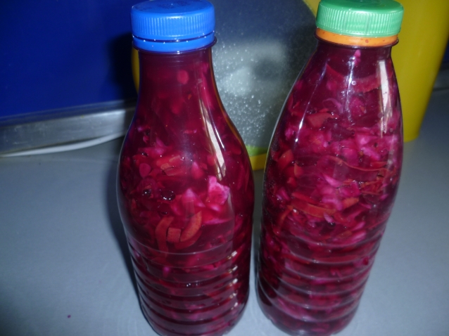 |
еще сделала закусочку из свеклы с яблоками и чесноком и бочковыми огурчиками: запекаю свеколку в духовке, завернув в фольгу и так:
печеную свеклу, яблоко, огурчики тру на крупной терке; пробую на соль и солю, в мисочке смешиваю растительное масло (слегка подогрев в СВЧ) с уксусом, добавляю чеснок и специи, можно ложку меда |
еще сделала закусочку из свеклы с яблоками и чесноком и бочковыми огурчиками: запекаю свеколку в духовке, завернув в фольгу и так:
печеную свеклу, яблоко, огурчики тру на крупной терке; пробую на соль и солю, в мисочке смешиваю растительное масло (слегка подогрев в СВЧ) с уксусом, добавляю чеснок и специи, можно ложку меда