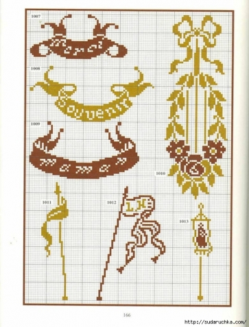 Схемы вышивки крестом монохром (ч.2)
