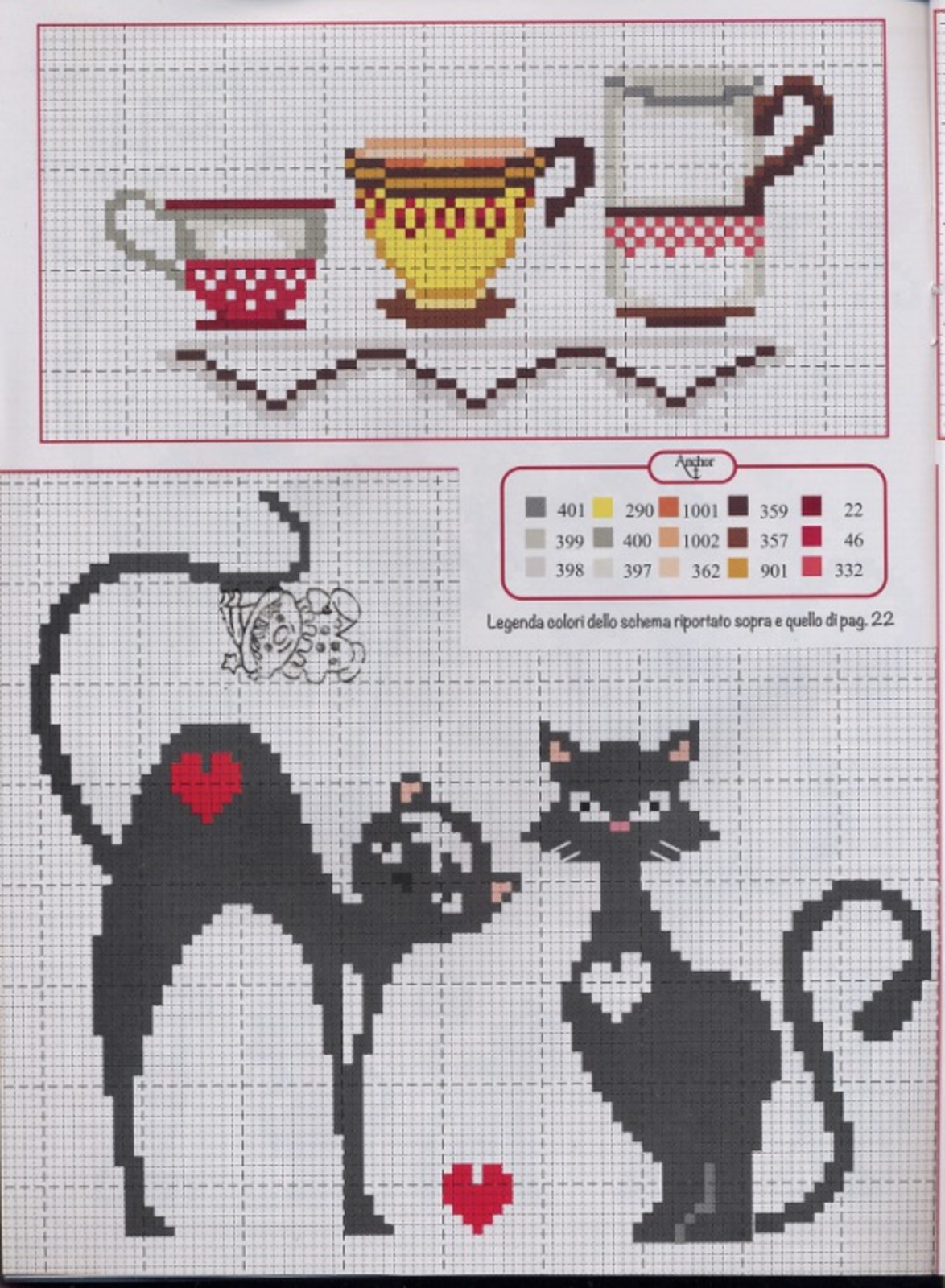 Madame Chantilly - Cats in the rain / Кошки под дождем, схема для вышивания крестом