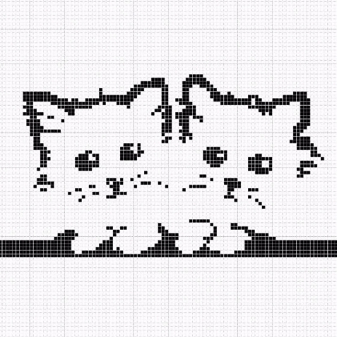 Схемы вышивки крестом для любителей кошек (из интернета)