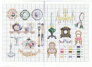 Схема вышивки крестом миниатюры (из интернета)