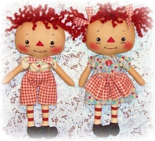 Текстильная кукла. Raggedy Ann и её вариации Rag Doll выкройки (из интернета)