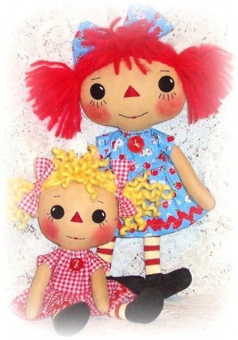 Текстильная кукла. Raggedy Ann и её вариации Rag Doll выкройки (из интернета)