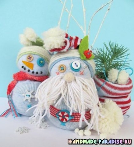 Снеговик от Ирины Широковой и с рукодельного сайта Handmade-Paradise.ru