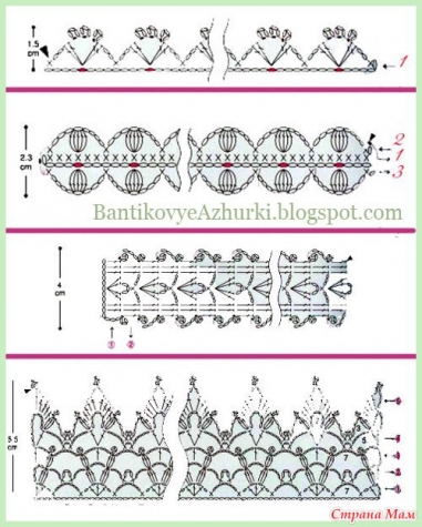 Ирландское кружево (из интернета) часть 6+фото и схемы