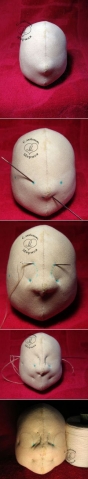 Утяжка головы текстильной шарнирной куклы , очень хороший МК (из интернета)