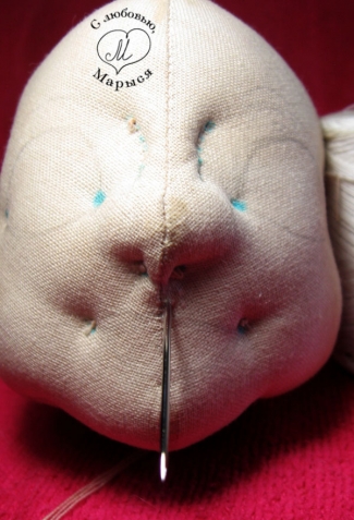 Утяжка головы текстильной шарнирной куклы , очень хороший МК (из интернета)