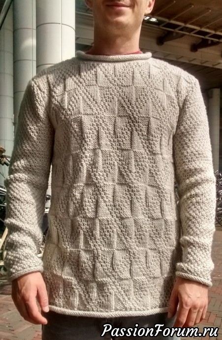 Дополнение - узор к свитеру для молодого человека.