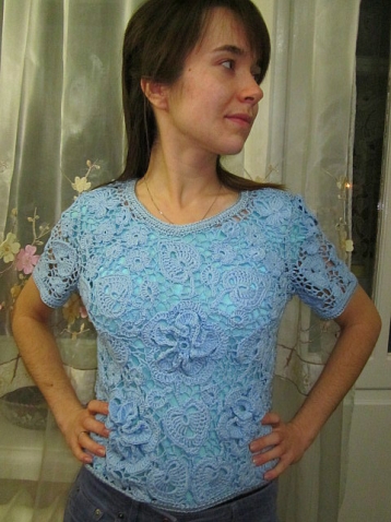 Моя веснянка (Кофточка-ирландка из цветочных мотивов).