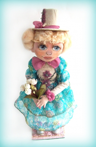 Ариана. Текстильная шарнирная куколка.