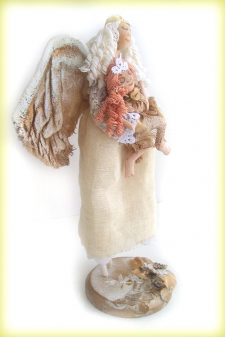 Текстильная интерьерная кукла "Ангел-хранитель"