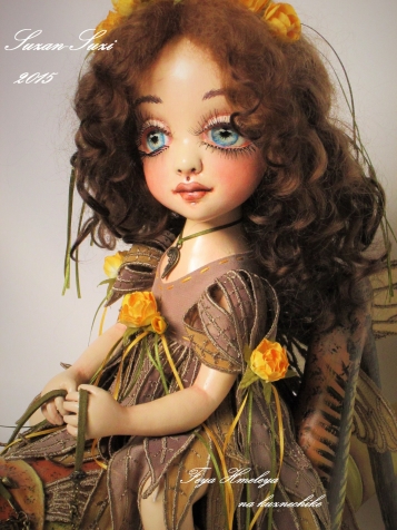 Коллекционная авторская текстильная кукла.