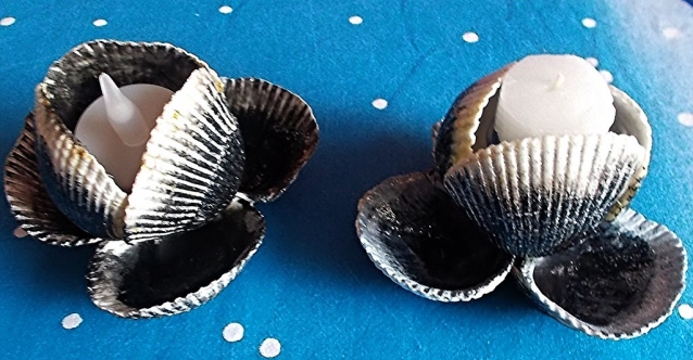 Подсвечники из ракушек