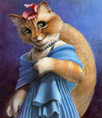 Картинки для декупажа "Танцующие кошки"