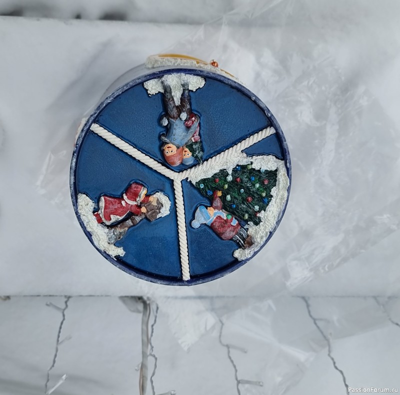 Коробка для новогодних игрушек из шляпной коробки