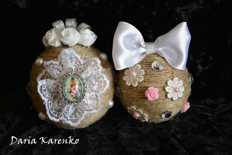 DIY Красивые ёлочные шары своими руками. Мастер класс