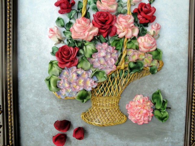Корзина с розами