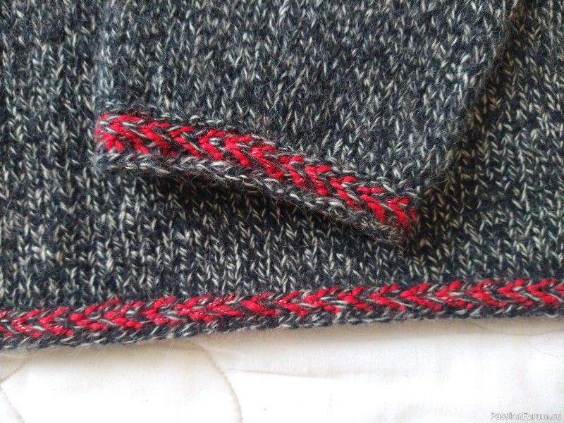 Пуловер с круглой кокеткой, продолжение.