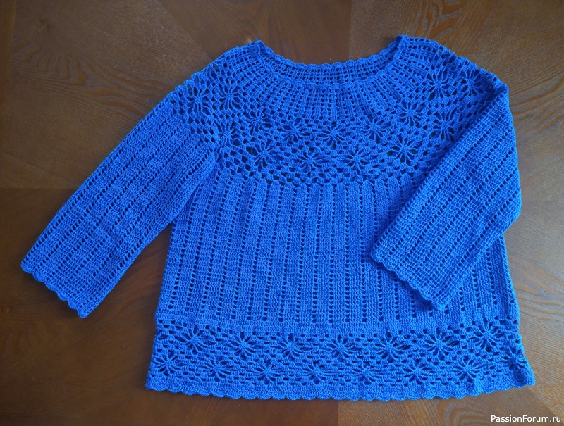 Ажурная блузка с узором "Паучки".