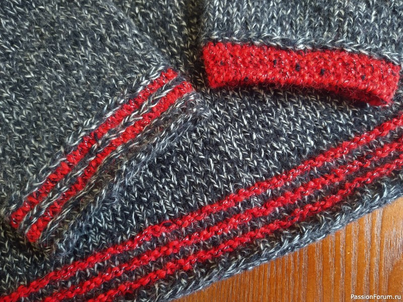 Пуловер с круглой кокеткой, продолжение.