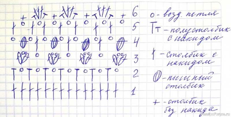 Блуза с круглой кокеткой. Схема