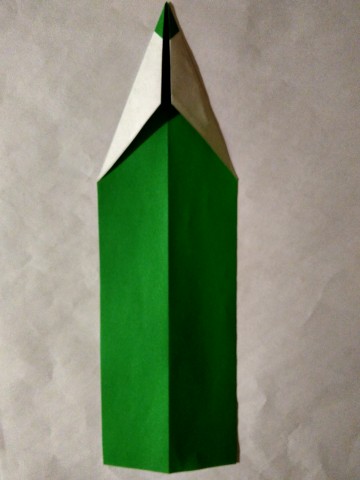 Оригами-закладка "Карандаш"