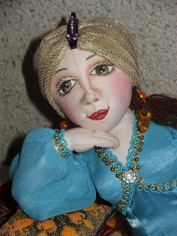 Авторская текстильная кукла ручной работы Шамаханская Царица.