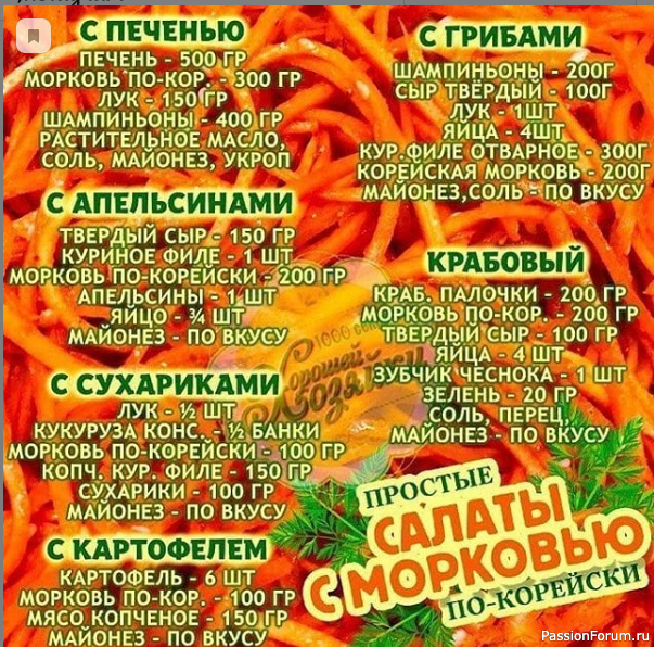 Шпаргалка кулинара