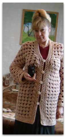 Кардиган крючком по МК Ирины.