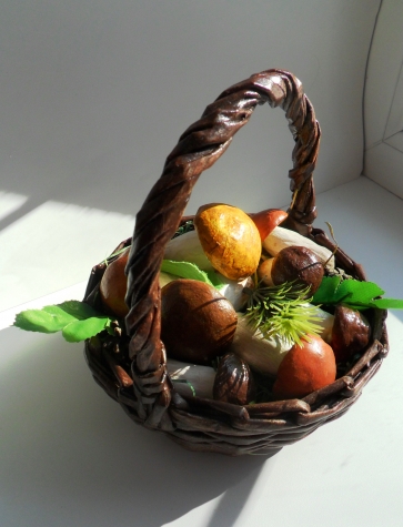 Мои бумажные дела - корзинки, шляпки и грибочки.